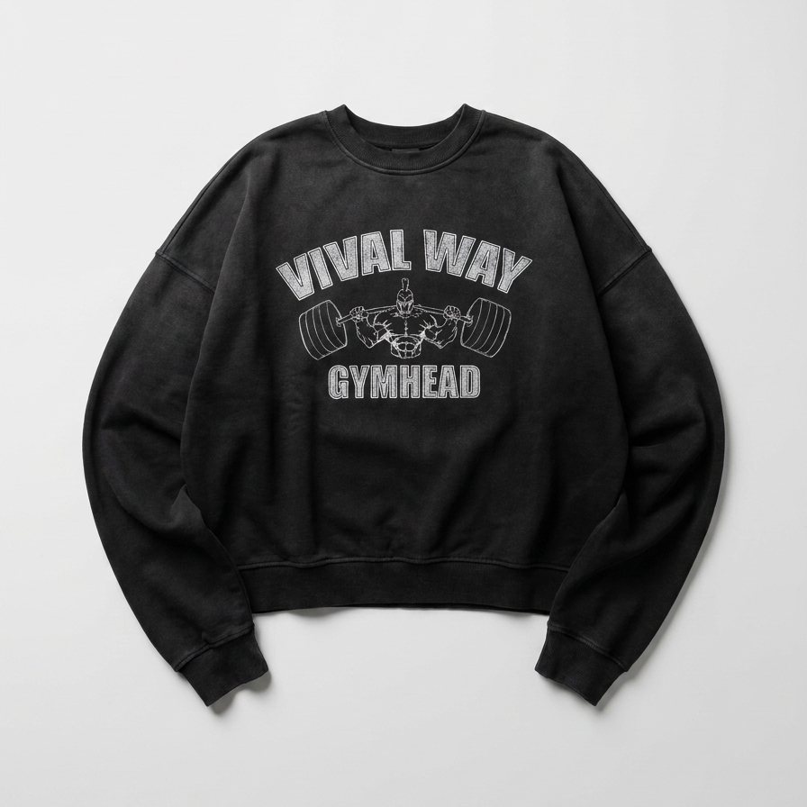 VIVAL WAY GYMHEAD CREWNECK BLACK