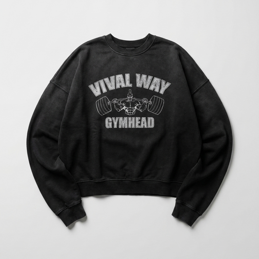 VIVAL WAY GYMHEAD CREWNECK BLACK