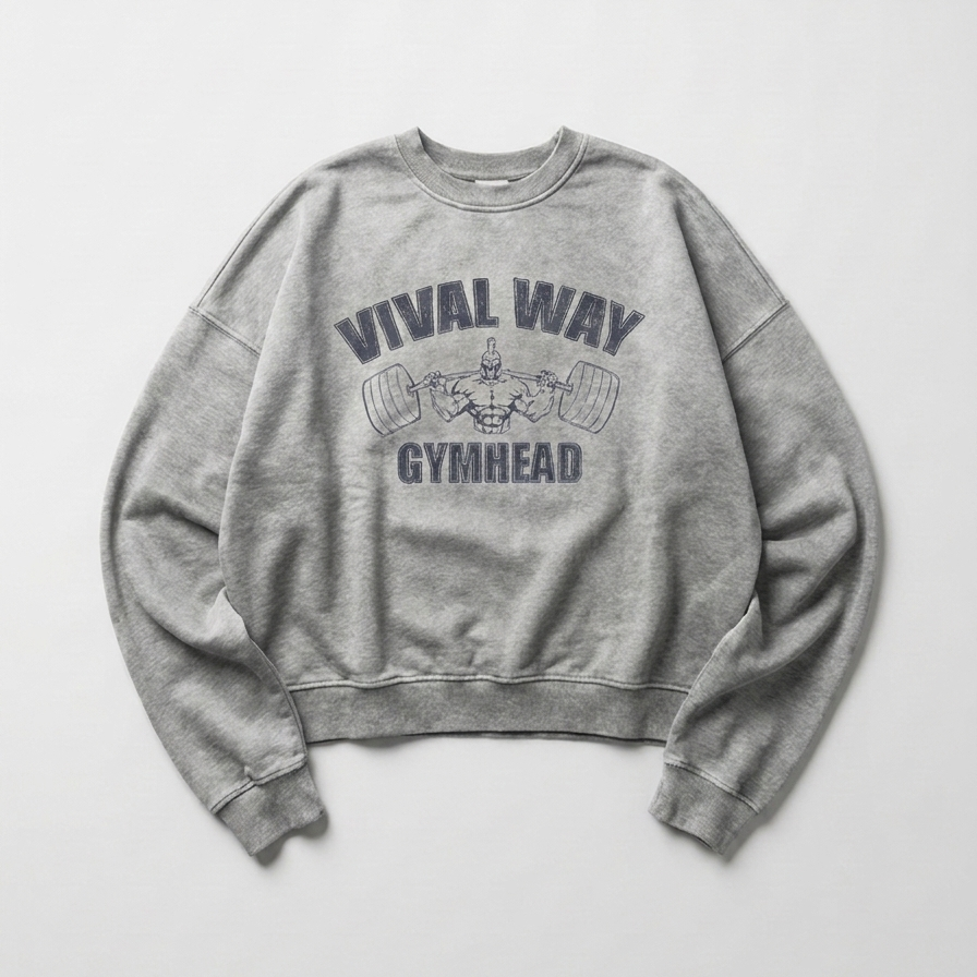 VIVAL WAY GYMHEAD CREWNECK GREY